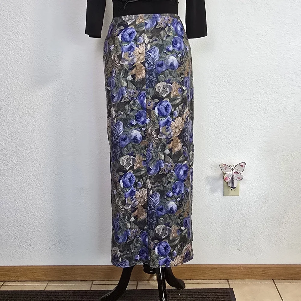 Vintage 90s Floral Maxi Skirt - Picture 3 of 6
